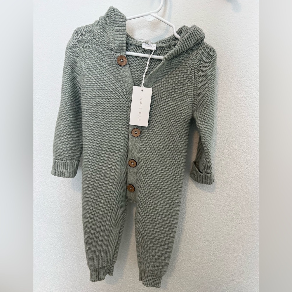 Jamie Kay hooded knitted romper